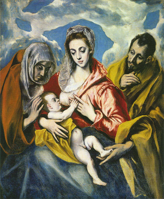 聖家族と聖アンナ　エル・グレコ 1595年頃